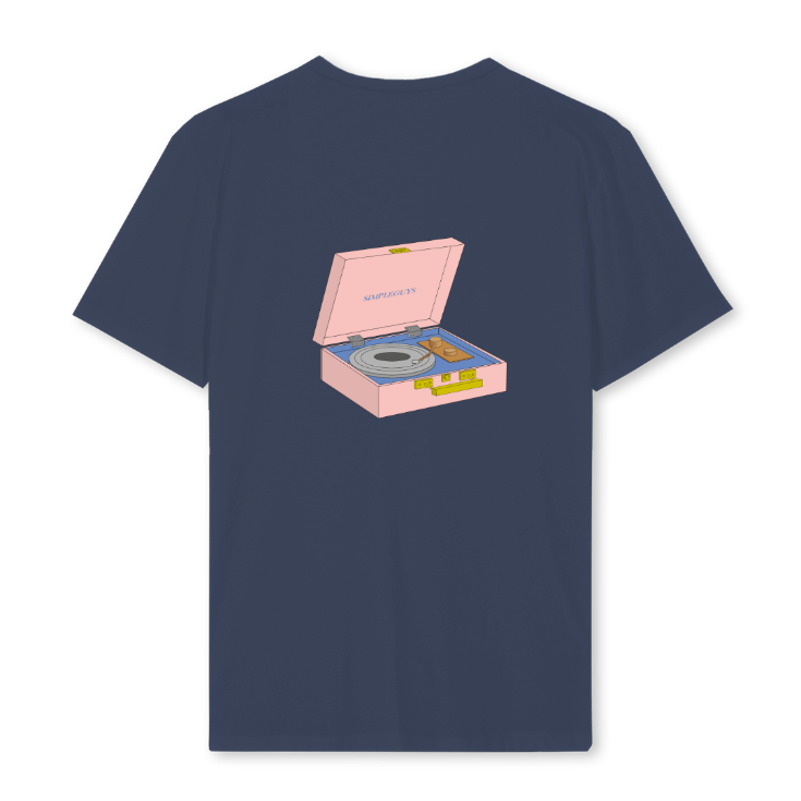 RecordPlayer Tee Navy Blue